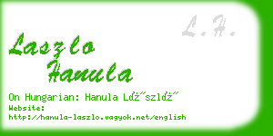 laszlo hanula business card
